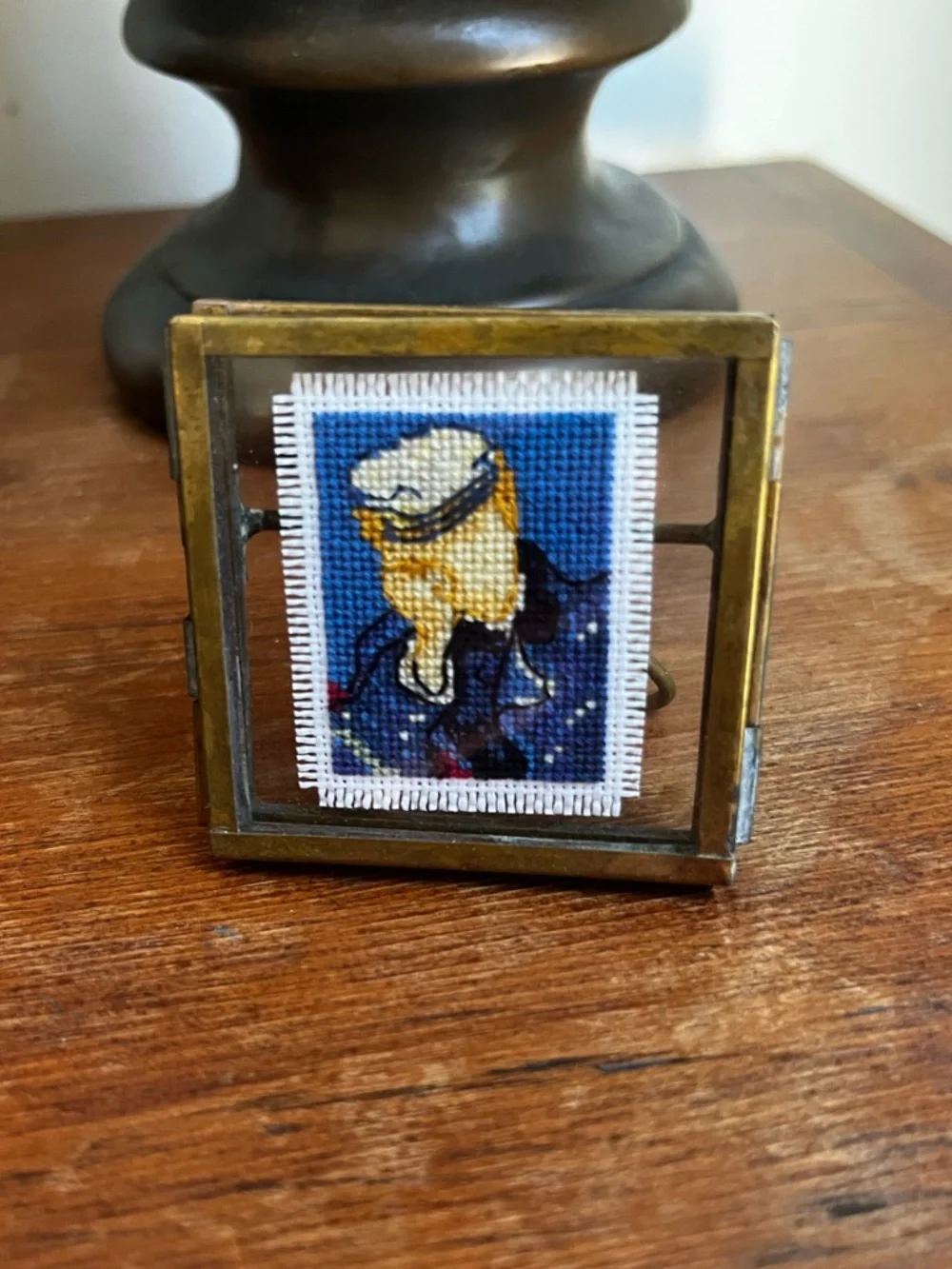 Van Gogh’s “Portrait of Dr. Gache” in Mini Cross Stitch Art - Picture 3 of 4